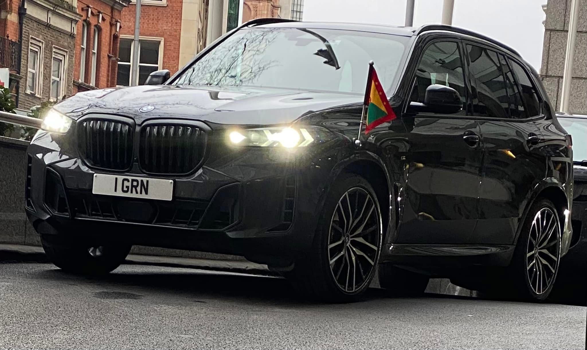 Embassy Diplomatic Flag UK Number Plate of Grenada - 1 GRN